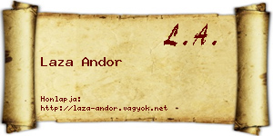 Laza Andor névjegykártya